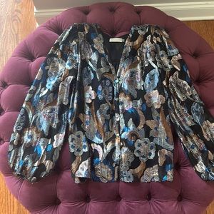 Silk metallic blouse Ramy Brook